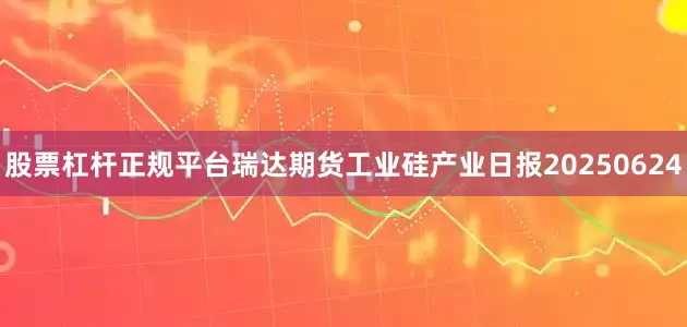 股票杠杆正规平台瑞达期货工业硅产业日报20250624