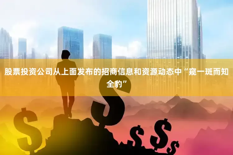 股票投资公司从上面发布的招商信息和资源动态中“窥一斑而知全豹”